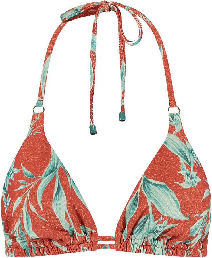 Cyell voorgevormde triangel bikinitop lichtbruin mintgroen