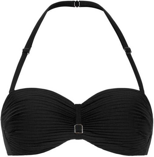 Cyell voorgevormde strapless bandeau bikinitop Caviar zwart