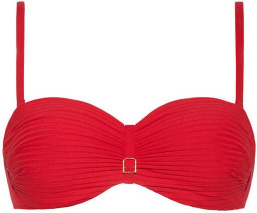 Cyell voorgevormde strapless bandeau bikinitop Scarlett rood