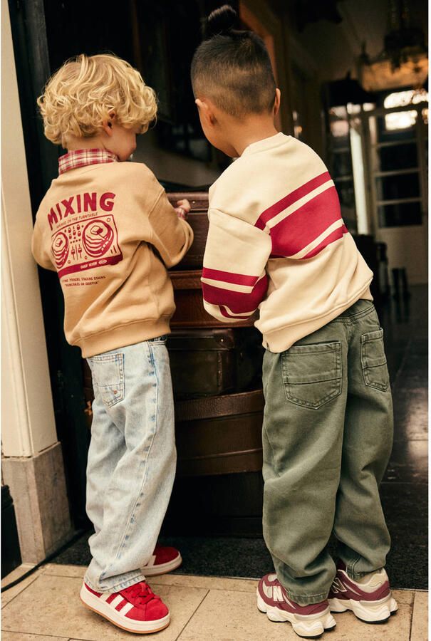 DAILY7 Jongens Truien & Vesten Oversized Sweater Backprint Beige - Foto 4