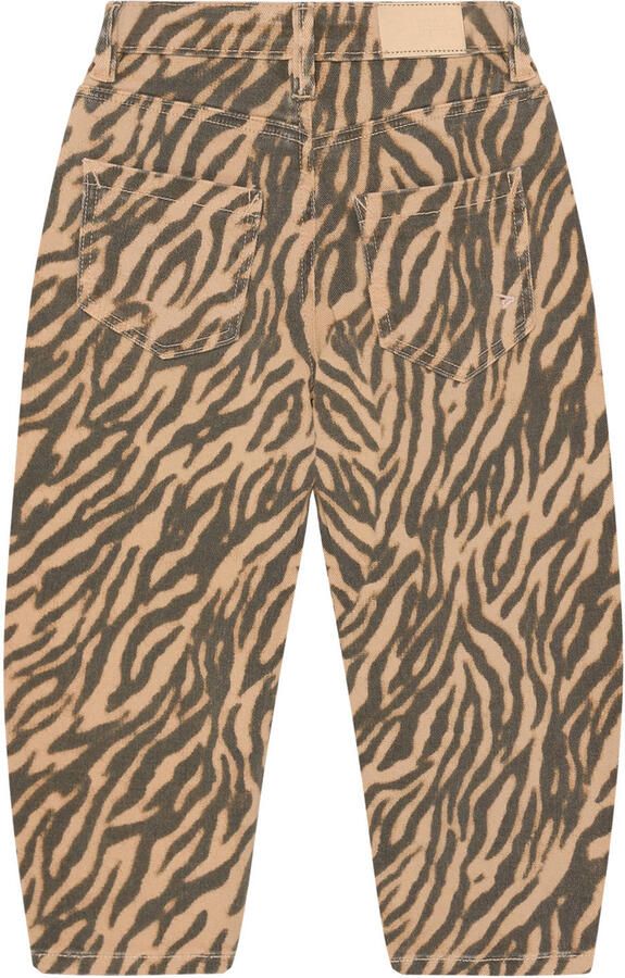 Daily7 barrel jeans met dierenprint zand