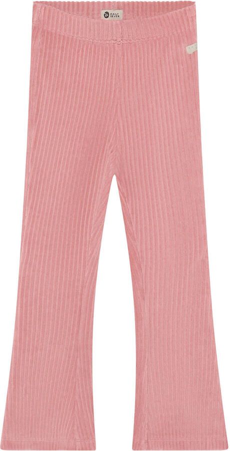 DAILY7 Meisjes Broeken Flared Velvet Pants Roze
