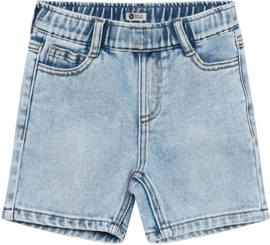 Daily7 denim baggy regular waist short light blue denim - Foto 4