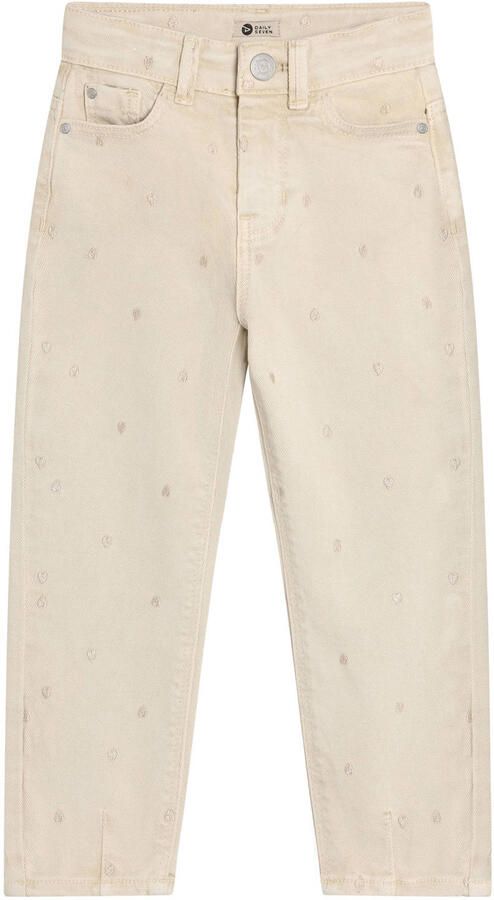 DAILY7 Meisjes Broeken Mom Fit Washed Ecru - Foto 4