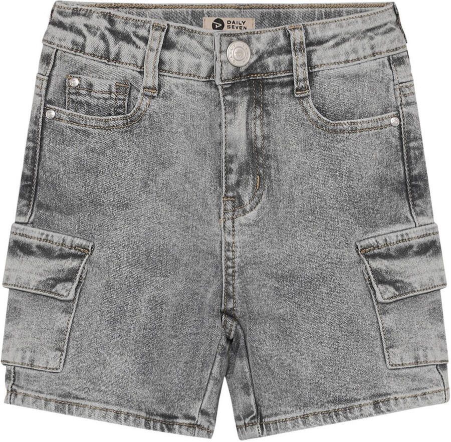 DAILY7 Jongens Broeken Denim Cargo Shorts Grijs - Foto 4
