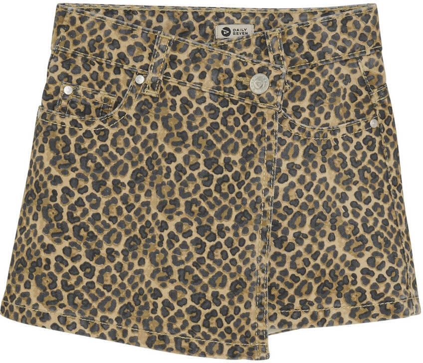 DAILY7 Meisjes Rokken Twill Skort Animal Bruin - Foto 4