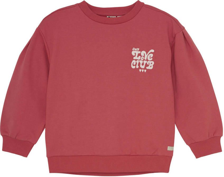 DAILY7 Meisjes Truien & Vesten Sweater Brushed Print Rood - Foto 4