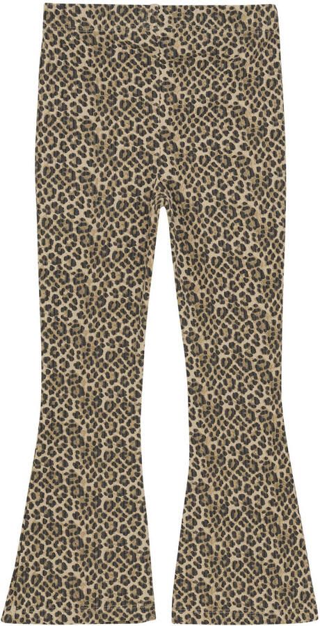 DAILY7 Meisjes Broeken Animal Flared Pants Bruin - Foto 4