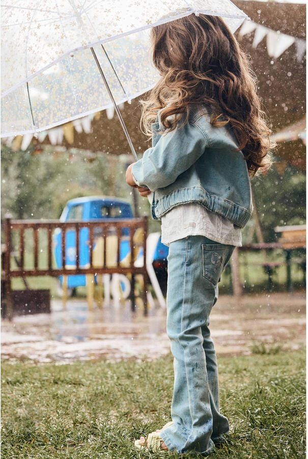 DAILY7 Meisjes Jeans Denim Flared Fit Bow Lichtblauw - Foto 5