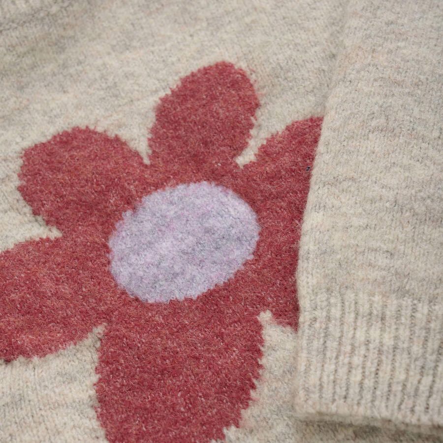 DAILY7 Meisjes Truien & Vesten Knitted Sweater Flower Beige - Foto 3