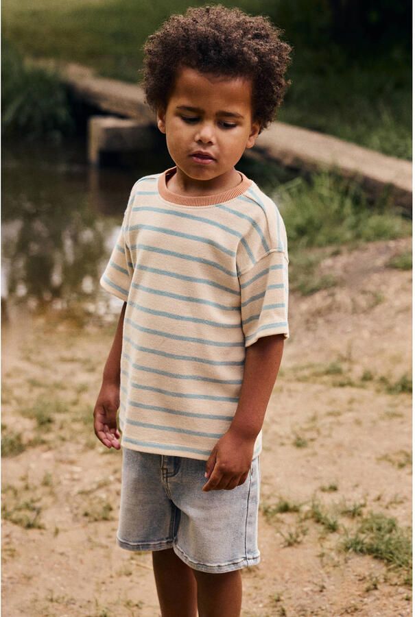 DAILY7 Jongens Polo's & T-shirts Oversized T-shirt Stripe Creme - Foto 5