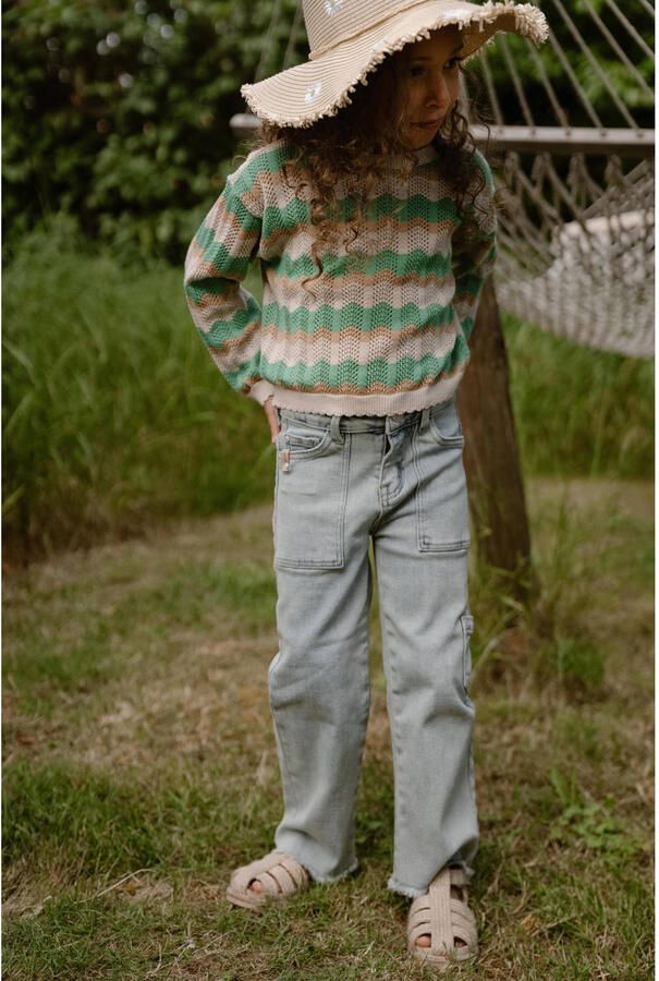 DAILY7 Meisjes Truien & Vesten Knitted Sweat Fancy Zand