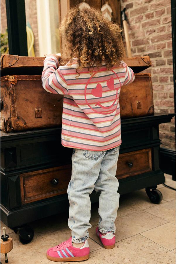 Daily7 mom jeans met borduursels en print lichtblauw - Foto 2