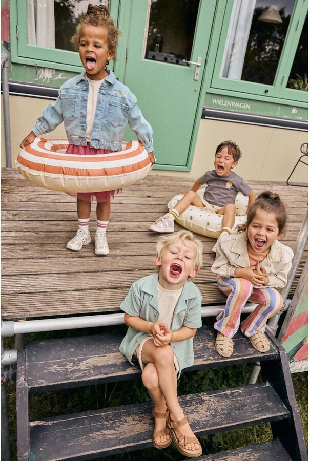 DAILY7 Jongens Polo's & T-shirts T-shirt Fancy Polo Groen - Foto 4
