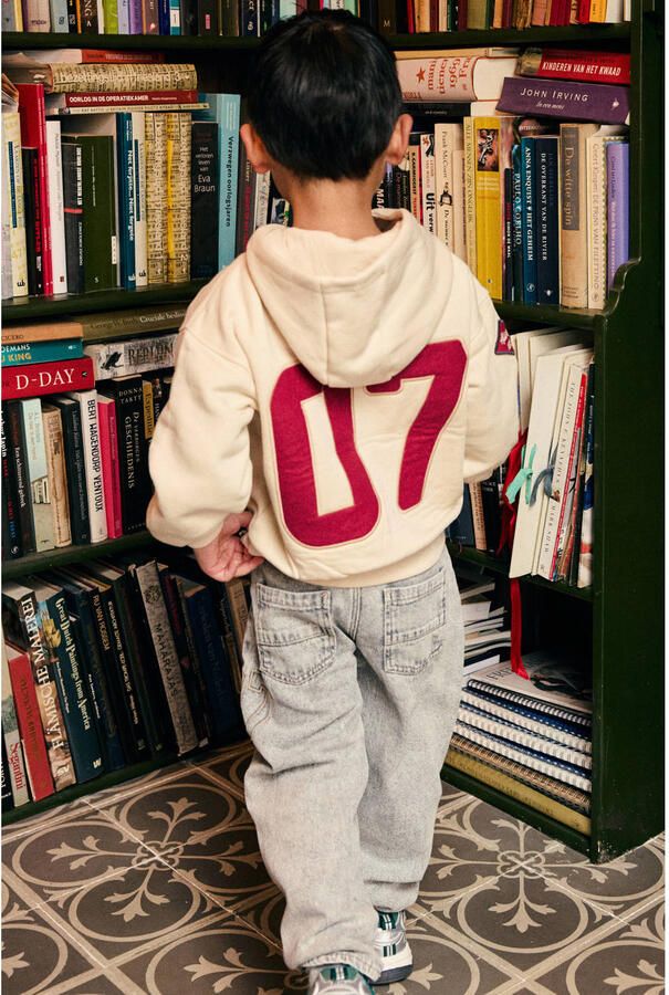DAILY7 Jongens Truien & Vesten Oversized Hoodie Badges Beige - Foto 7