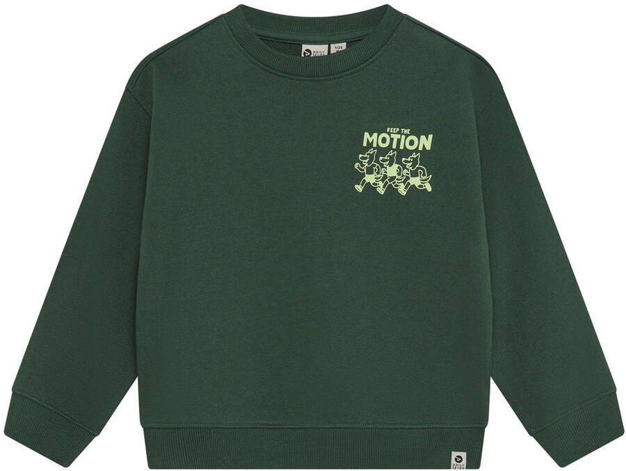 DAILY7 Jongens Truien & Vesten Oversized Sweater Backprint Donkergroen - Foto 3