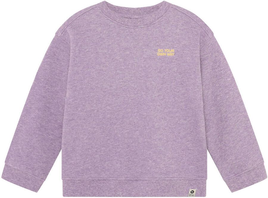 Daily7 oversized sweater met backprint paars