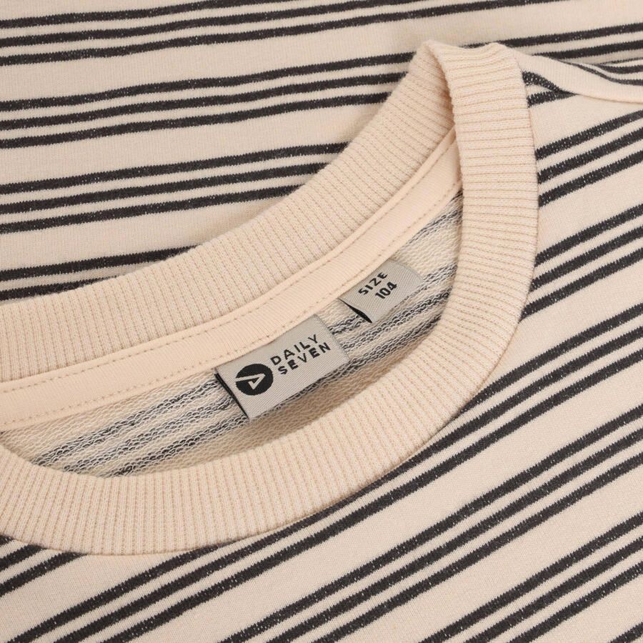 DAILY7 Jongens Polo's & T-shirts T-shirt Longsleeve Striped Creme - Foto 4