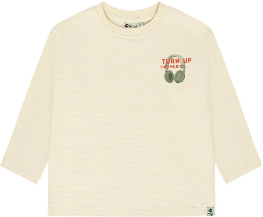 DAILY7 Jongens Polo's & T-shirts T-shirt Longsleeve Backprint Ecru - Foto 4
