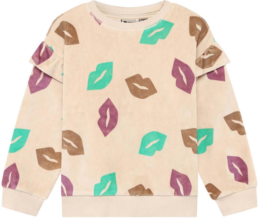 Daily7 rechtvallende sweater beige