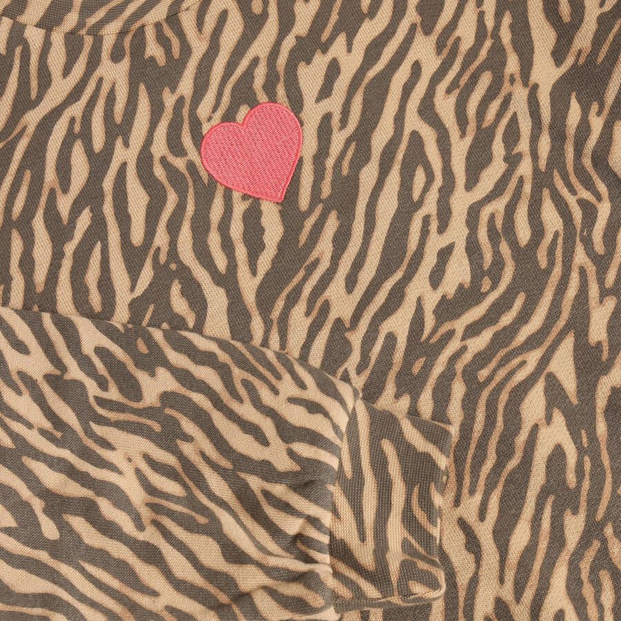 Daily7 rechtvallende sweater met dierenprint zand - Foto 2