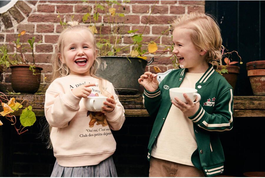 Daily7 rechtvallende sweater met print crème - Foto 3