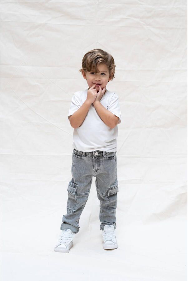 DAILY7 Jongens Jeans 2600 Straight Cargo Fit Grijs - Foto 4