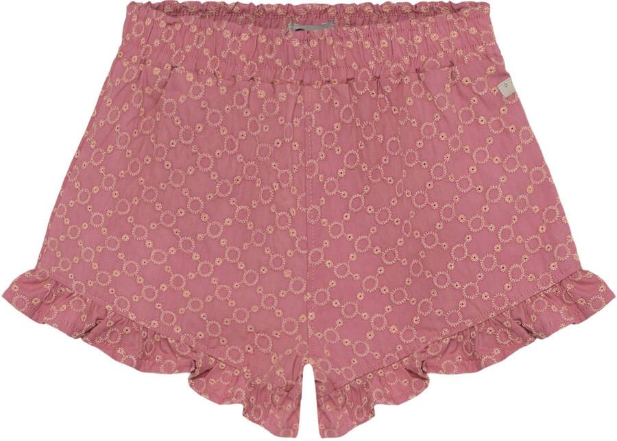 Daily7 straight regular waist casual short roze broderie - Foto 3