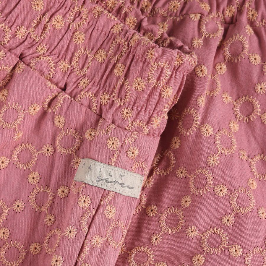 Daily7 straight regular waist casual short roze broderie - Foto 4