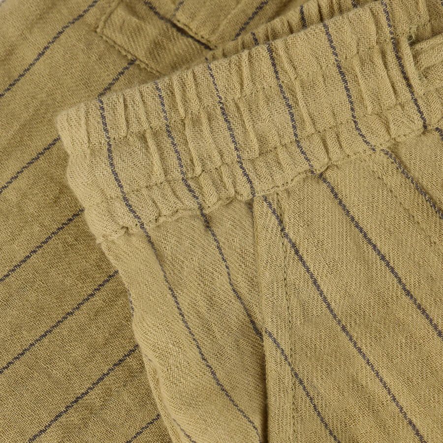 Daily7 straight regular waist gestreepte casual short olijfgroen - Foto 4