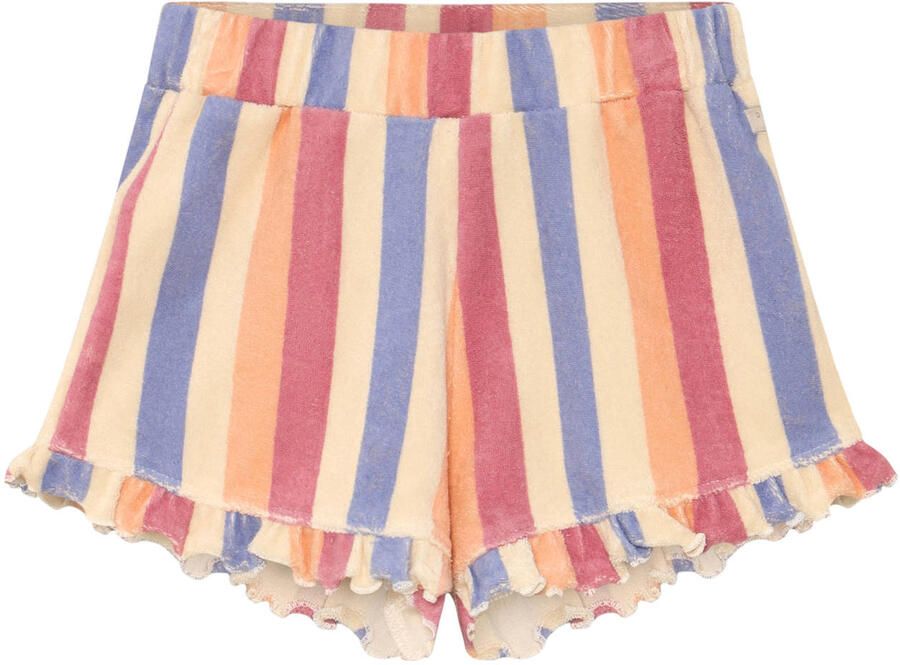 Daily7 straight regular waist gestreepte casual short roze - Foto 3