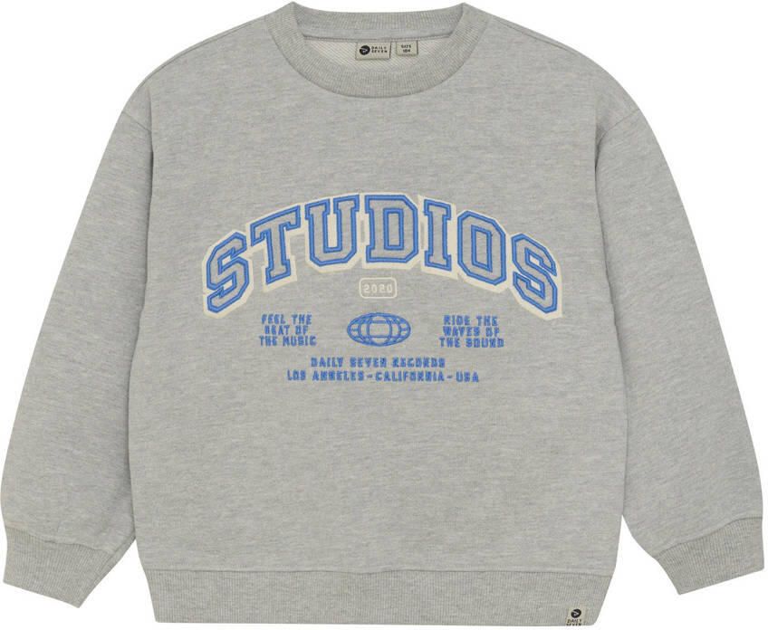 DAILY7 Jongens Truien & Vesten Oversized Sweater Artwork Lichtgrijs - Foto 4