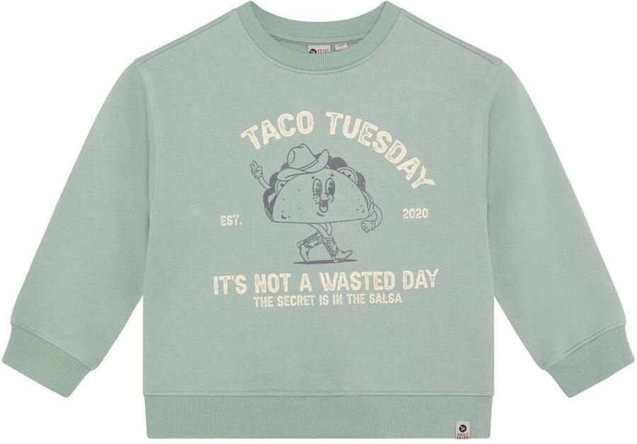 DAILY7 Jongens Truien & Vesten Oversized Sweater Print Mint - Foto 4