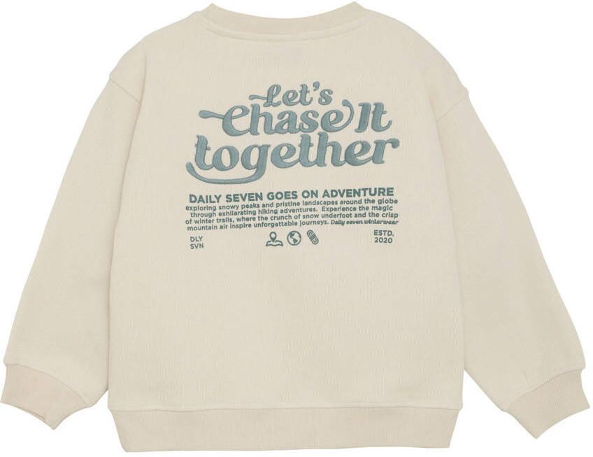 DAILY7 Jongens Truien & Vesten Oversized Sweater Backprint Ecru - Foto 5