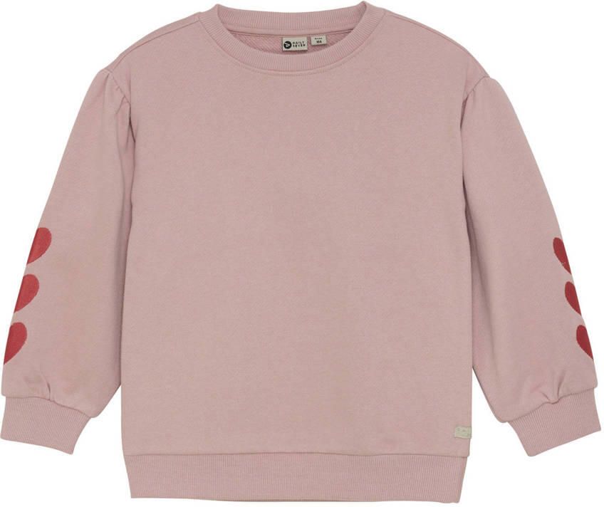 DAILY7 Meisjes Truien & Vesten Sweater Heart Embroidery Lichtroze - Foto 4