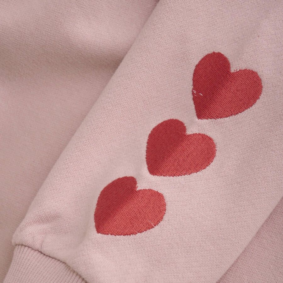 DAILY7 Meisjes Truien & Vesten Sweater Heart Embroidery Lichtroze - Foto 3