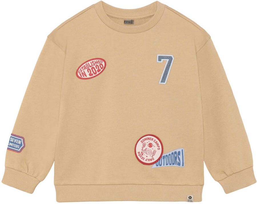 DAILY7 Jongens Truien & Vesten Oversized Sweater Badges Camel - Foto 3