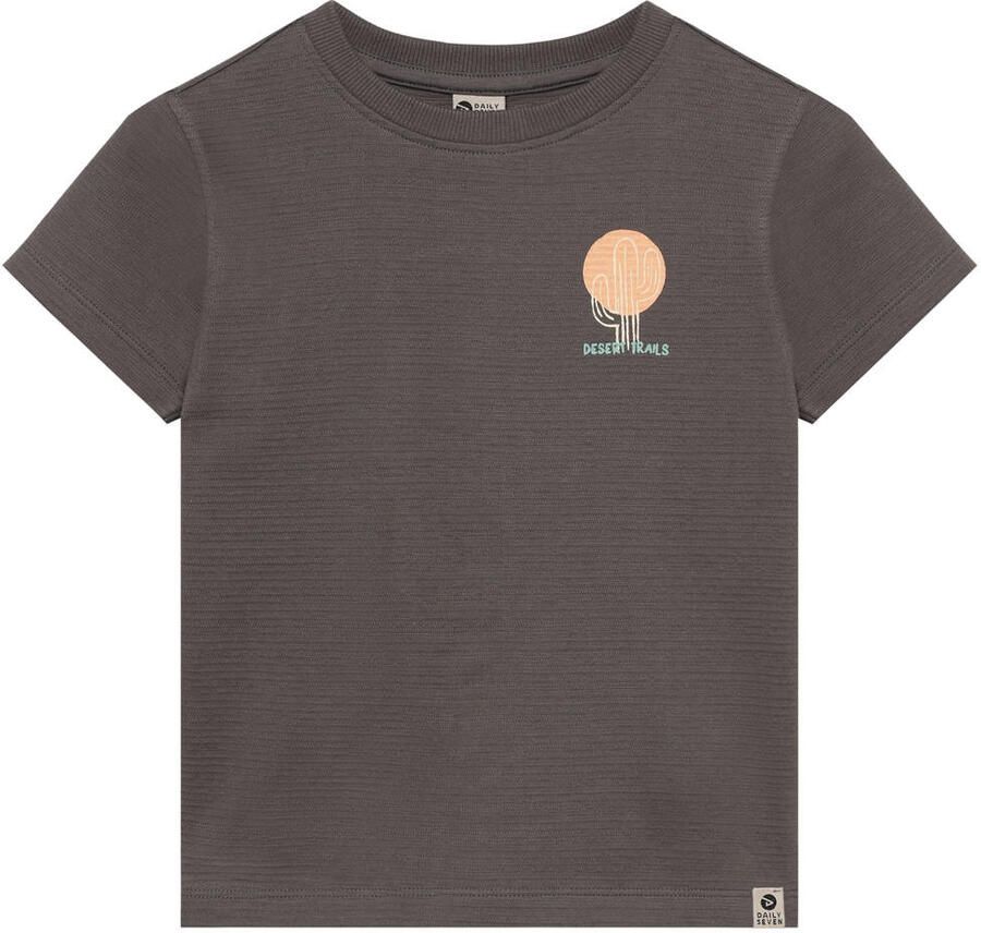 DAILY7 Jongens Polo's & T-shirts T-shirt Structure Print Donkergrijs - Foto 3