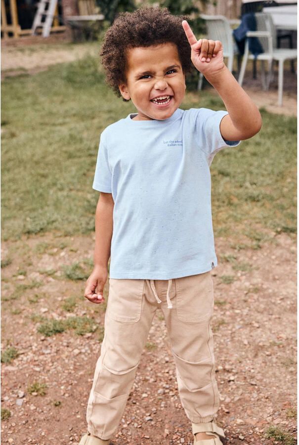 DAILY7 Jongens Polo's & T-shirts T-shirt Nappy Backprint Lichtblauw - Foto 4