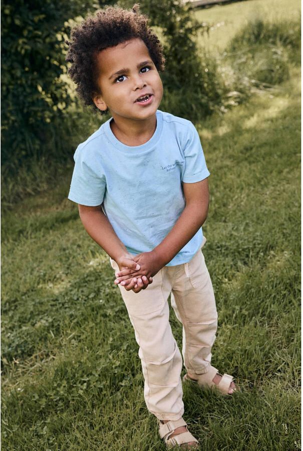 DAILY7 Jongens Polo's & T-shirts T-shirt Nappy Backprint Lichtblauw - Foto 5