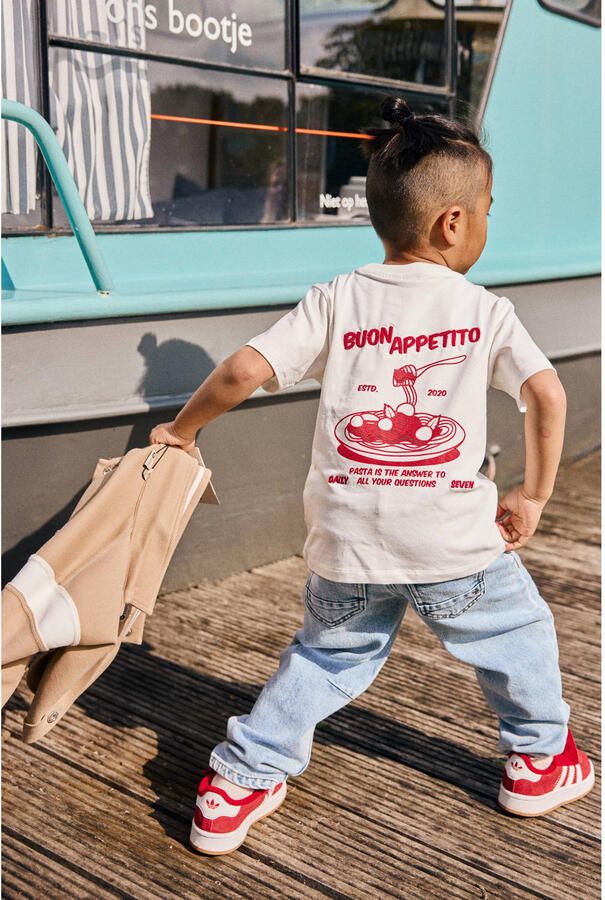 DAILY7 Jongens Polo's & T-shirts Oversied T-shirt Backprint Ecru - Foto 6