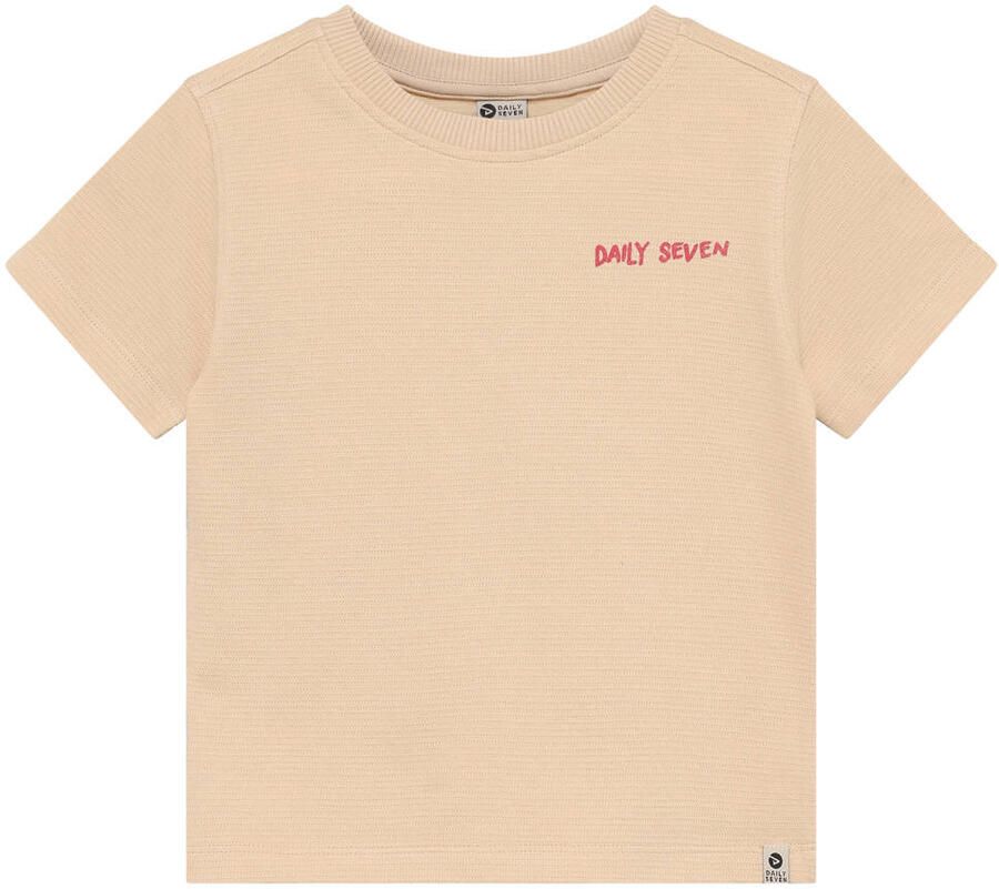 DAILY7 Jongens Polo's & T-shirts T-shirt Backprint Beige - Foto 4