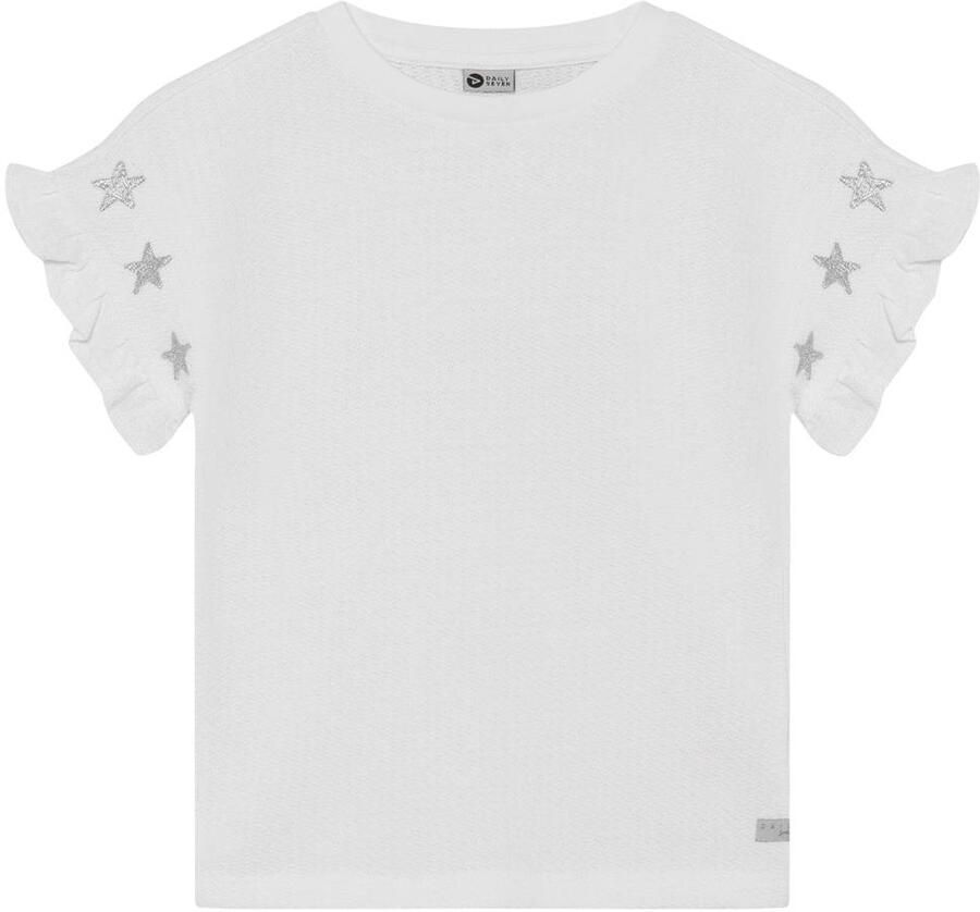 DAILY7 Meisjes Tops & T-shirts T-shirt Embroidery Sleeve Ecru - Foto 3