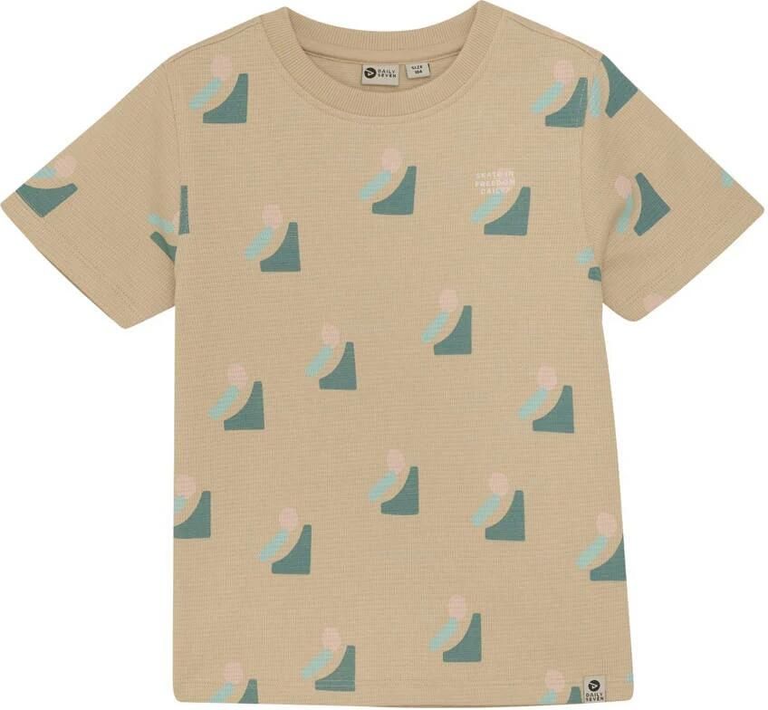 DAILY7 Jongens Polo's & T-shirts T-shirt Allover Print Beige - Foto 5