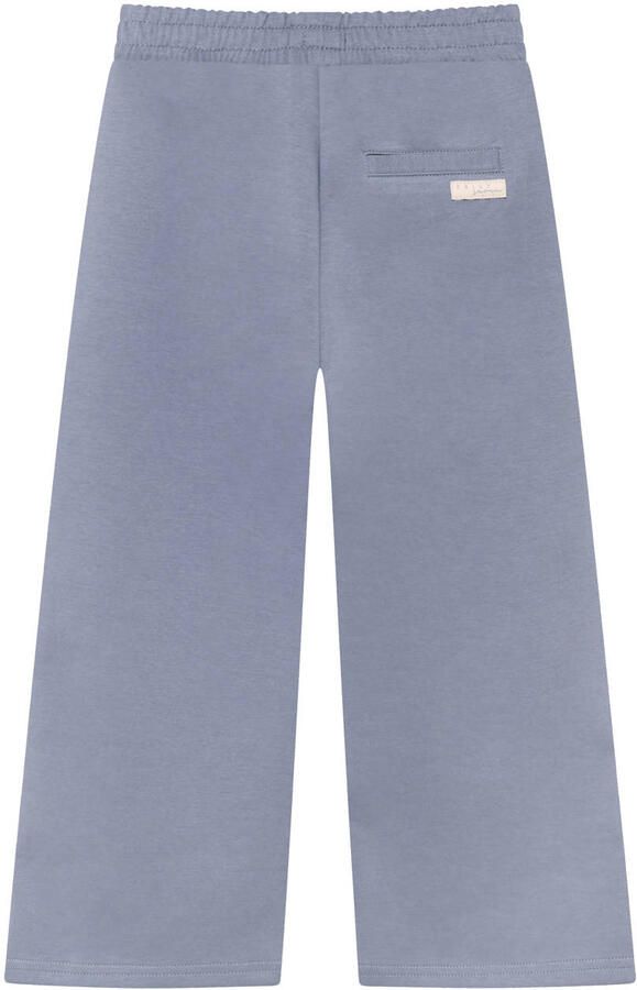 Daily7 wide leg sweatpants met hartjes grijsblauw