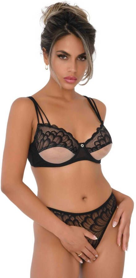 Daring slip met open kruis zwart - Foto 3