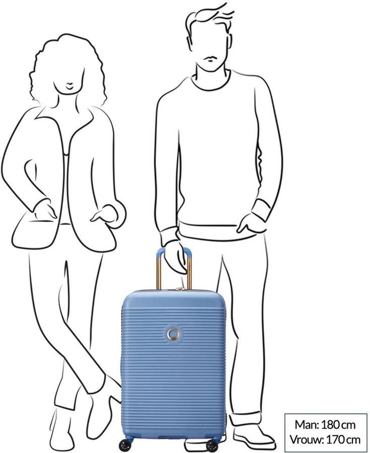 Delsey trolley Freestyle 67 cm. lichtblauw - Foto 2