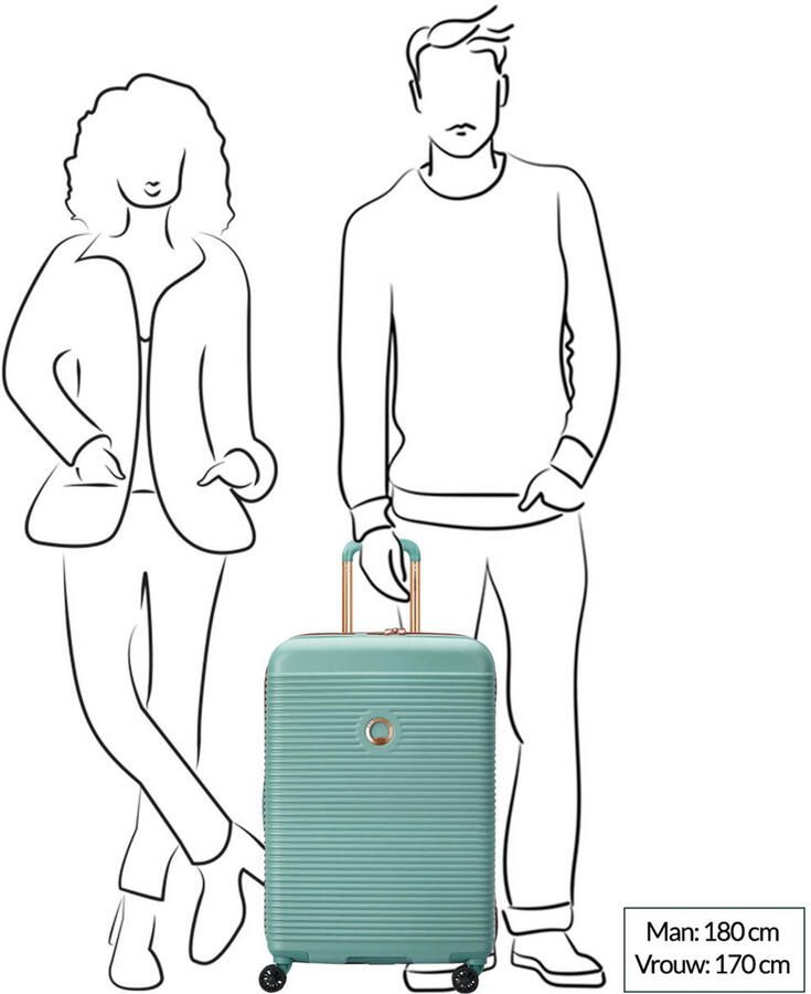 Delsey Freestyle Trolley Bagage Green Unisex - Foto 2