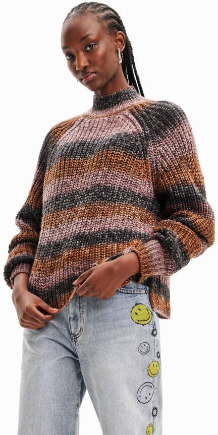 Desigual Gestreepte gebreide trui voor vrouwen Multicolor Dames