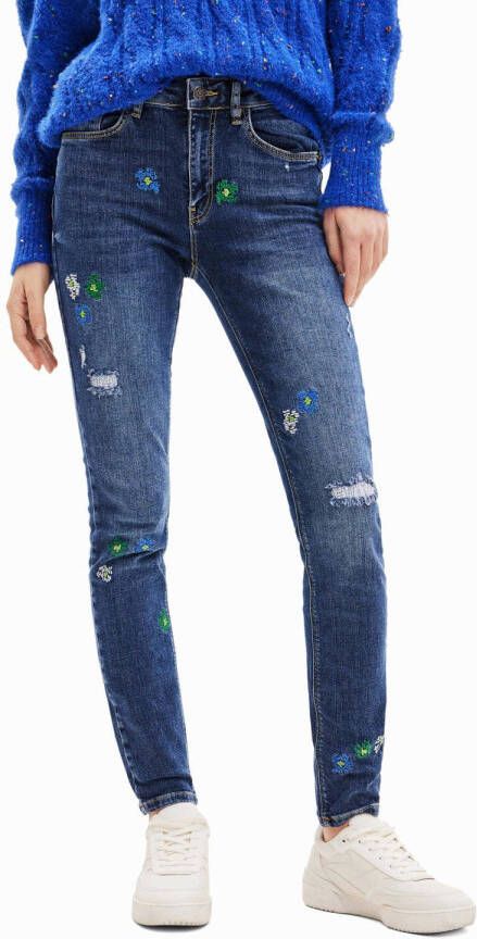 Desigual skinny jeans medium blue denim